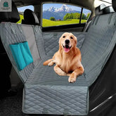 Double zipper waterproof pet car seat cover with breathable fabric and non-slip design for dogs