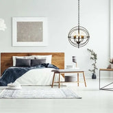 5 Light Brass Rustic Industrial Rotating Metal Chandelier-0