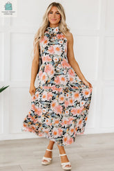 Clementine Floral Print Ruffled Maxi Dress-0
