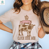 Cluck Oink Moo Tee-0