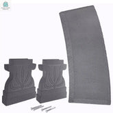 Outdoor Fiber-Clay Garden Bench in Grey Stone Finish-0