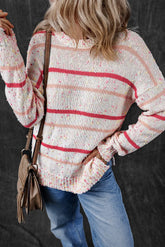 Ruthie Striped Confetti Knit Sweater-0