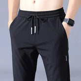Men Thin Business Casual Pants Outdoor Elastic Breathable Straight Leg Sweatpants Pleasant Product Express Inc