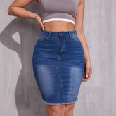 Women Denim Skirts Straight High Waist Hip Wrap Stretch Pleasant Product Express Inc