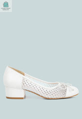 Tudum Rhinestone Detail Mesh Ballerinas-0