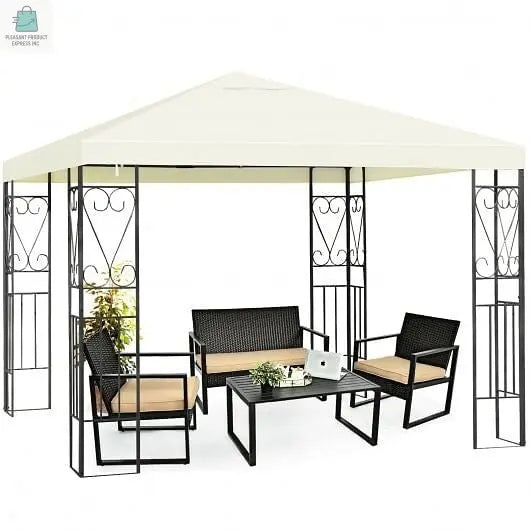 10 x 10 Feet Patio Gazebo Canopy Tent Garden Shelter-2