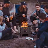 19 Inches Collapsible Portable Plug Fire Pit with Storage Bag-1