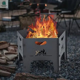 19 Inches Collapsible Portable Plug Fire Pit with Storage Bag-3
