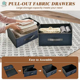 20 Inch Height Industrial Nightstand with 2 Pull-out Fabric Drawers-Rustic Brown-3