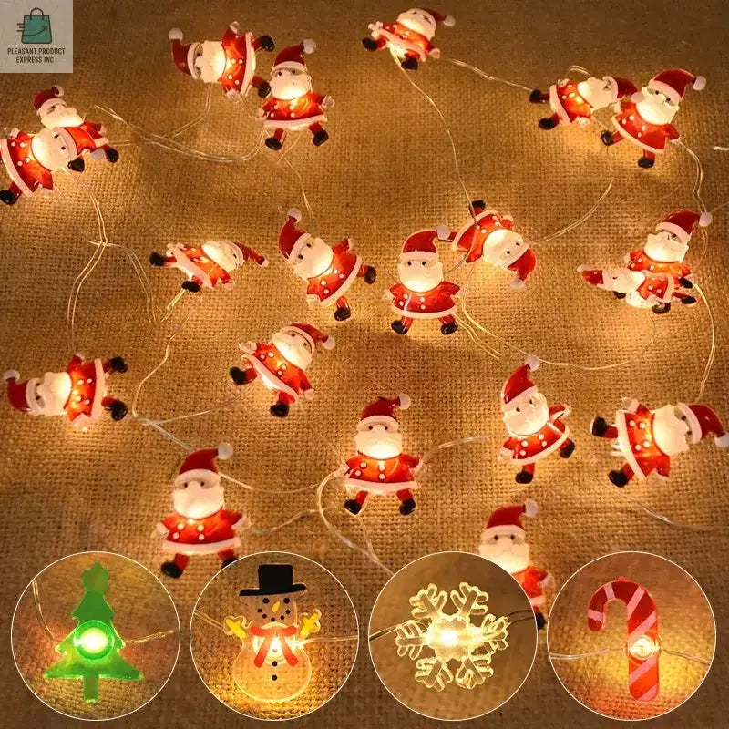 2M 20LED Santa Claus Snowflake LED Light String ChristmasPleasant Product