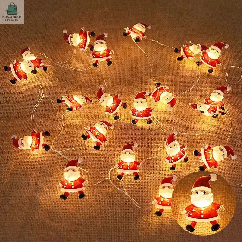 2M 20LED Santa Claus Snowflake LED Light String ChristmasPleasant Product