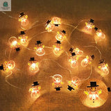 2M 20LED Santa Claus Snowflake LED Light String ChristmasPleasant Product