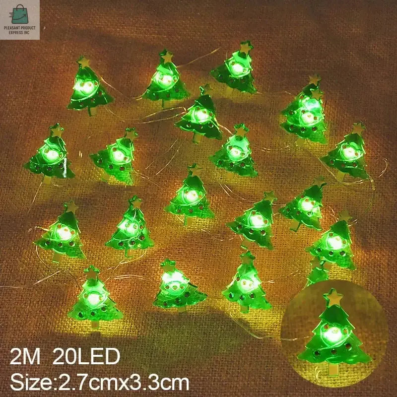 2M 20LED Santa Claus Snowflake LED Light String ChristmasPleasant Product