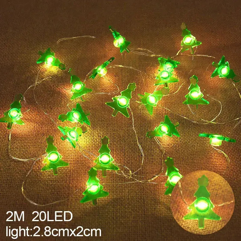 2M 20LED Santa Claus Snowflake LED Light String ChristmasPleasant Product