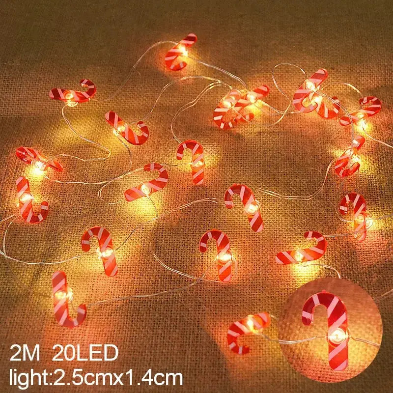 2M 20LED Santa Claus Snowflake LED Light String ChristmasPleasant Product