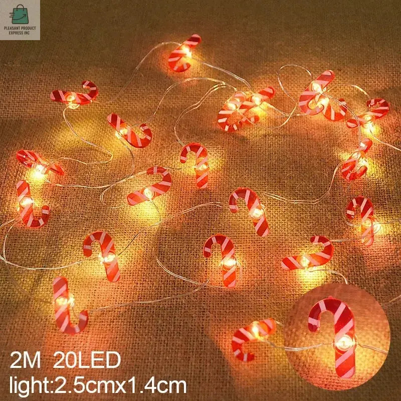 2M 20LED Santa Claus Snowflake LED Light String ChristmasPleasant Product