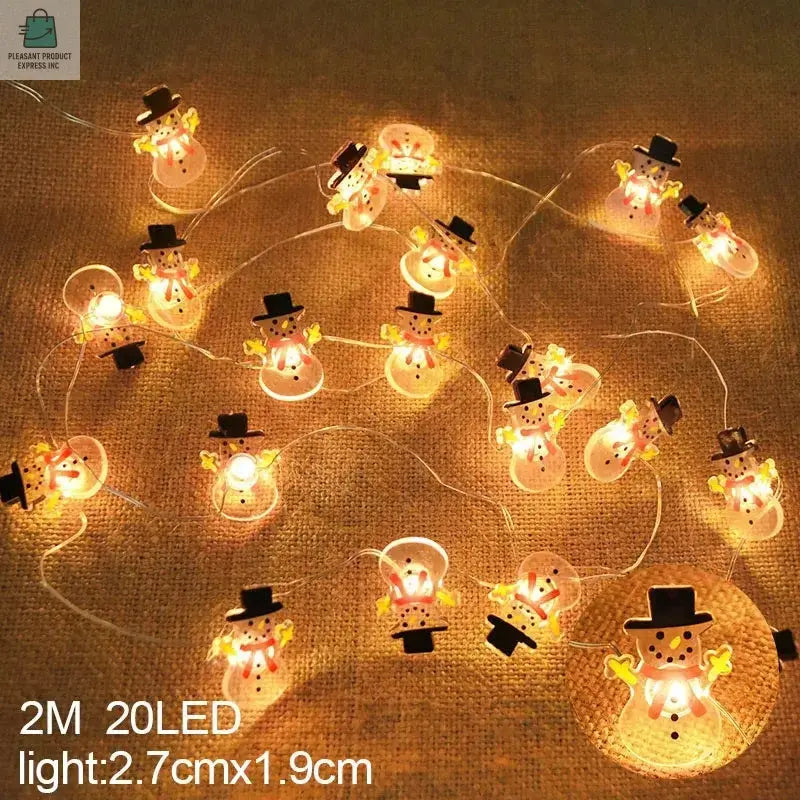 2M 20LED Santa Claus Snowflake LED Light String ChristmasPleasant Product