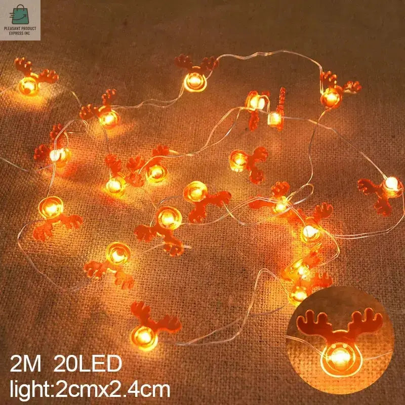 2M 20LED Santa Claus Snowflake LED Light String ChristmasPleasant Product