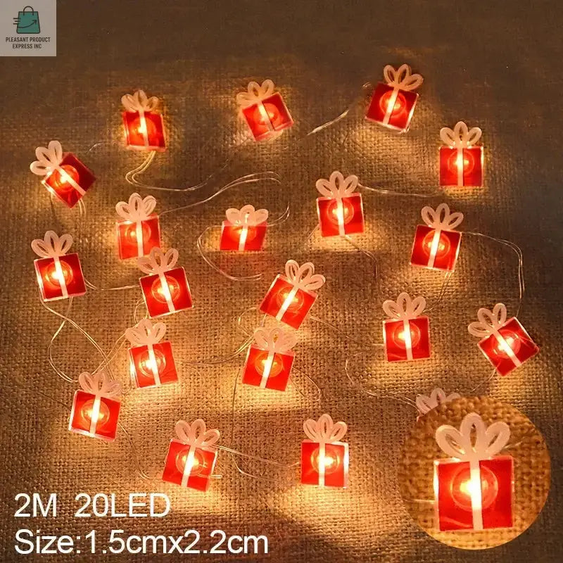 2M 20LED Santa Claus Snowflake LED Light String ChristmasPleasant Product