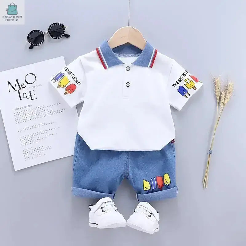 2PCS Children Clothing Sets Boys T-shirt Shorts SummerPleasant Product