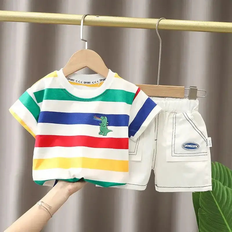 2PCS Children Clothing Sets Boys T-shirt Shorts SummerPleasant Product