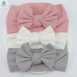 3Pcs/Lot Knit Baby Headband Bow Newborn Elastic Soft NylonPleasant Product