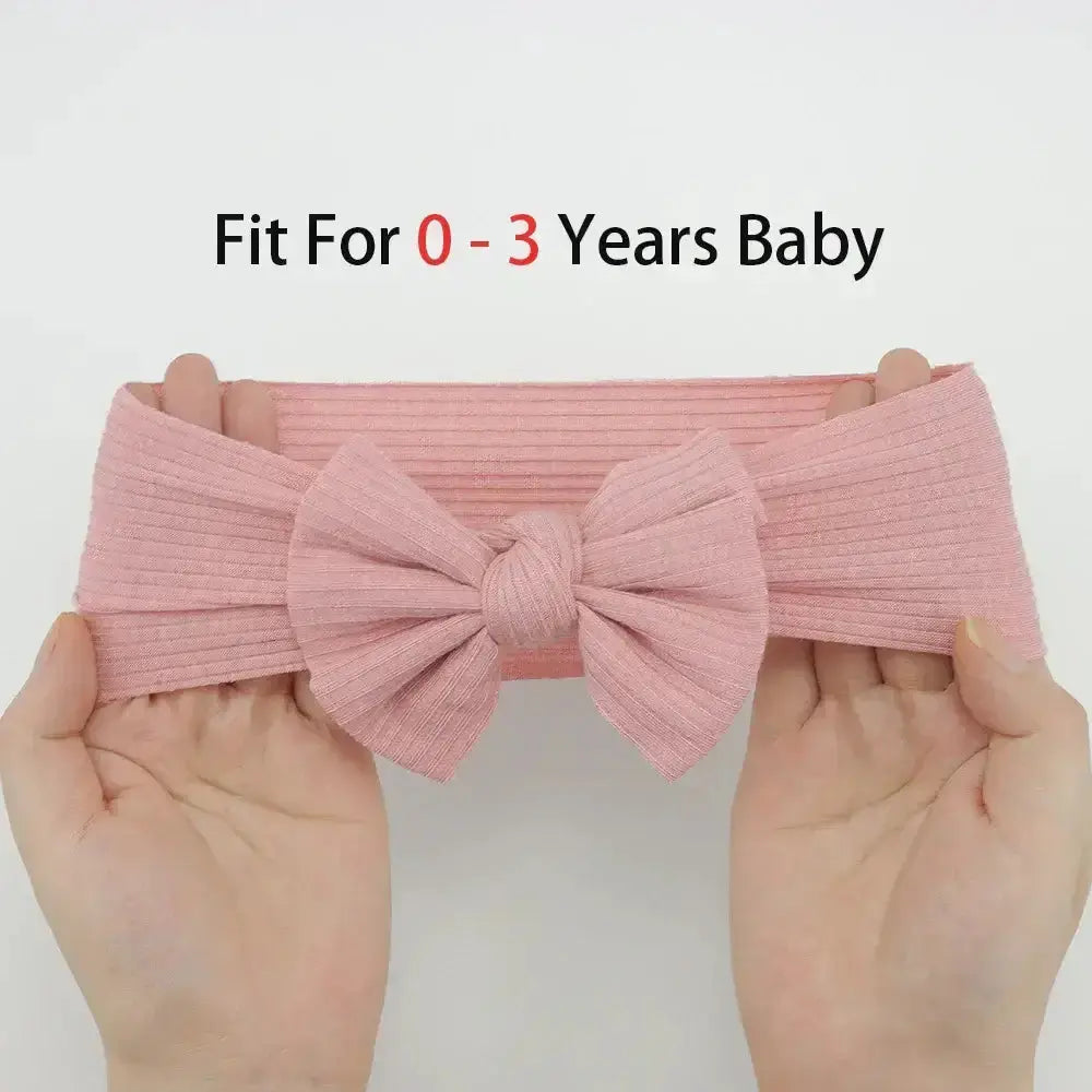 3Pcs/Lot Knit Baby Headband Bow Newborn Elastic Soft NylonPleasant Product