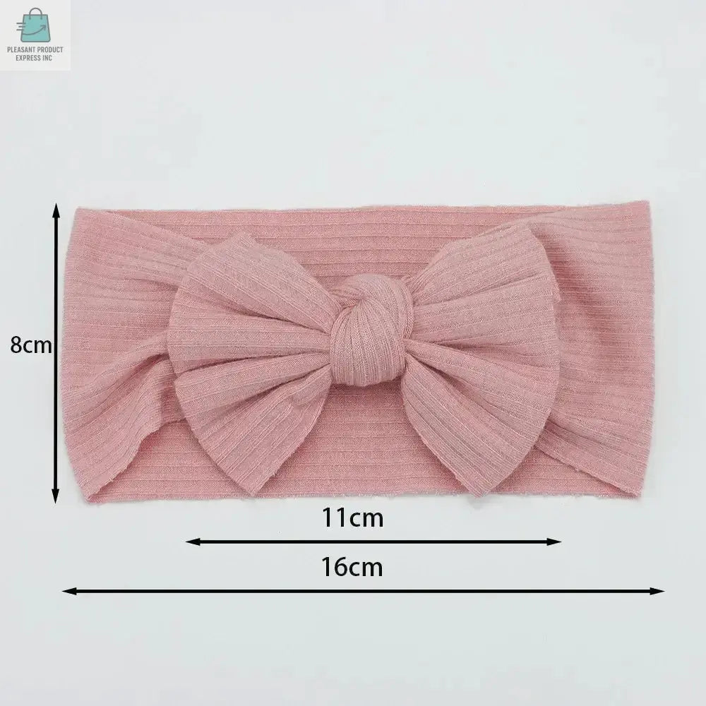 3Pcs/Lot Knit Baby Headband Bow Newborn Elastic Soft NylonPleasant Product