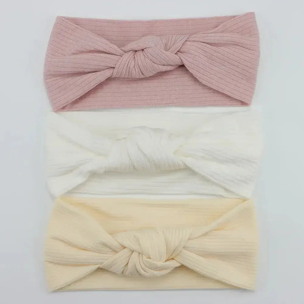 3Pcs/Lot Knit Baby Headband Bow Newborn Elastic Soft NylonPleasant Product