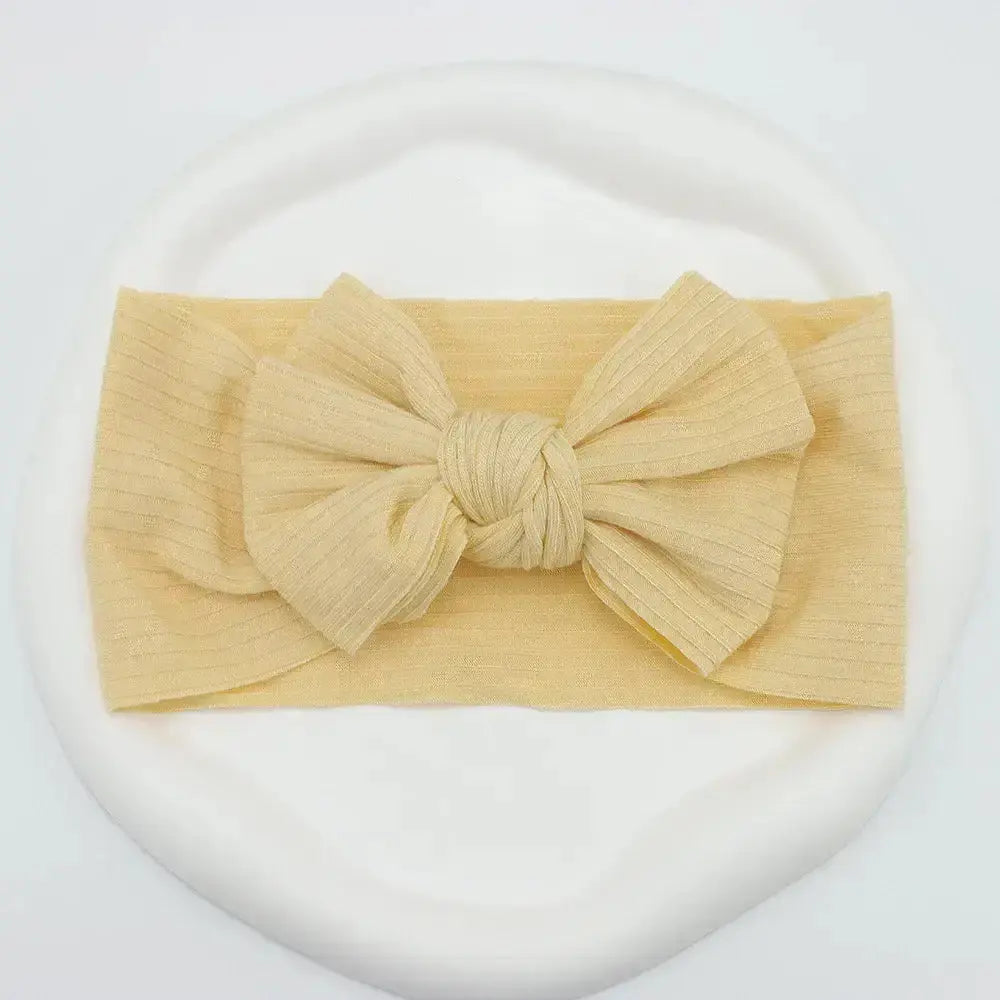 3Pcs/Lot Knit Baby Headband Bow Newborn Elastic Soft NylonPleasant Product