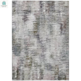 3' X 5' Taupe Gray And Silver Abstract Washable Indoor Outdoor Area Rug-1