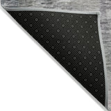 3' X 5' Taupe Gray And Silver Abstract Washable Indoor Outdoor Area Rug-3