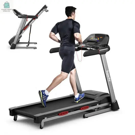4.75 HP Folding Treadmill with Auto Incline and 20 Preset Programs-Black-0