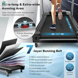 4.75 HP Folding Treadmill with Auto Incline and 20 Preset Programs-Black-1