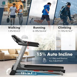 4.75 HP Folding Treadmill with Auto Incline and 20 Preset Programs-Black-3