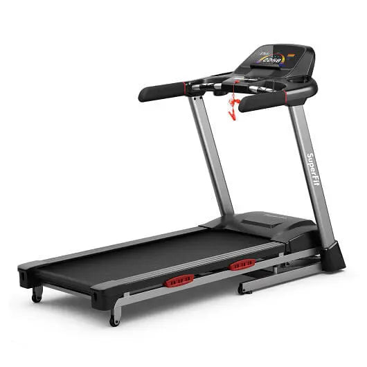 4.75 HP Folding Treadmill with Auto Incline and 20 Preset Programs-Black-4