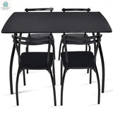 5 Pieces Dining Table Set with 4 Chairs and Backrests-3