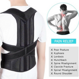 Adjustable Posture Corrector Low Back Support Shoulder Brace Belt For Pleasant Product Express Inc