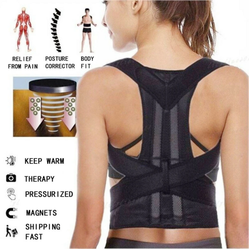 Adjustable Posture Corrector Low Back Support Shoulder Brace Belt For Pleasant Product Express Inc