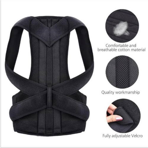 Adjustable Posture Corrector Low Back Support Shoulder Brace Belt For Pleasant Product Express Inc