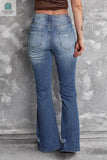 Angelina Distressed Flare Jeans-2