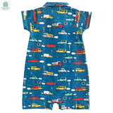 AnnLoren Automobile Cars Trucks Spring Collar Baby Boys Romper Toddler Jumpsuit-1