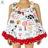 AnnLoren Baby & Toddler Girls Fun Farm Animal Spring Swing Tank Top-1