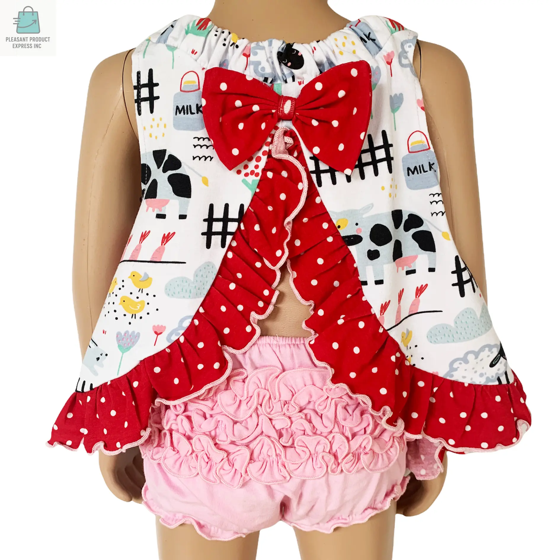 AnnLoren Baby & Toddler Girls Fun Farm Animal Spring Swing Tank Top-2