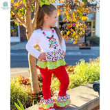 AnnLoren Girls Boutique Polka Dot & Swirl Christmas Tree Clothing Set-1