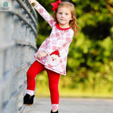 AnnLoren Girls Boutique Santa Holiday Christmas Holiday Clothing Set Outfit-2