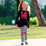 AnnLoren Girls LOVE Heart Tunic & Leggings Valentine's Day Outfit-2