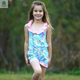 AnnLoren Little & Big Girls Jumpsuit Magical Unicorn Rainbows Spring Romper-2