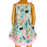 AnnLoren Little & Big Girls Seashells Spaghetti Straps Cotton Knit Summer Beach Dress-1