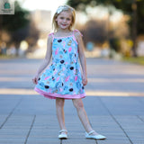 AnnLoren Little & Big Girls Seashells Spaghetti Straps Cotton Knit Summer Beach Dress-2